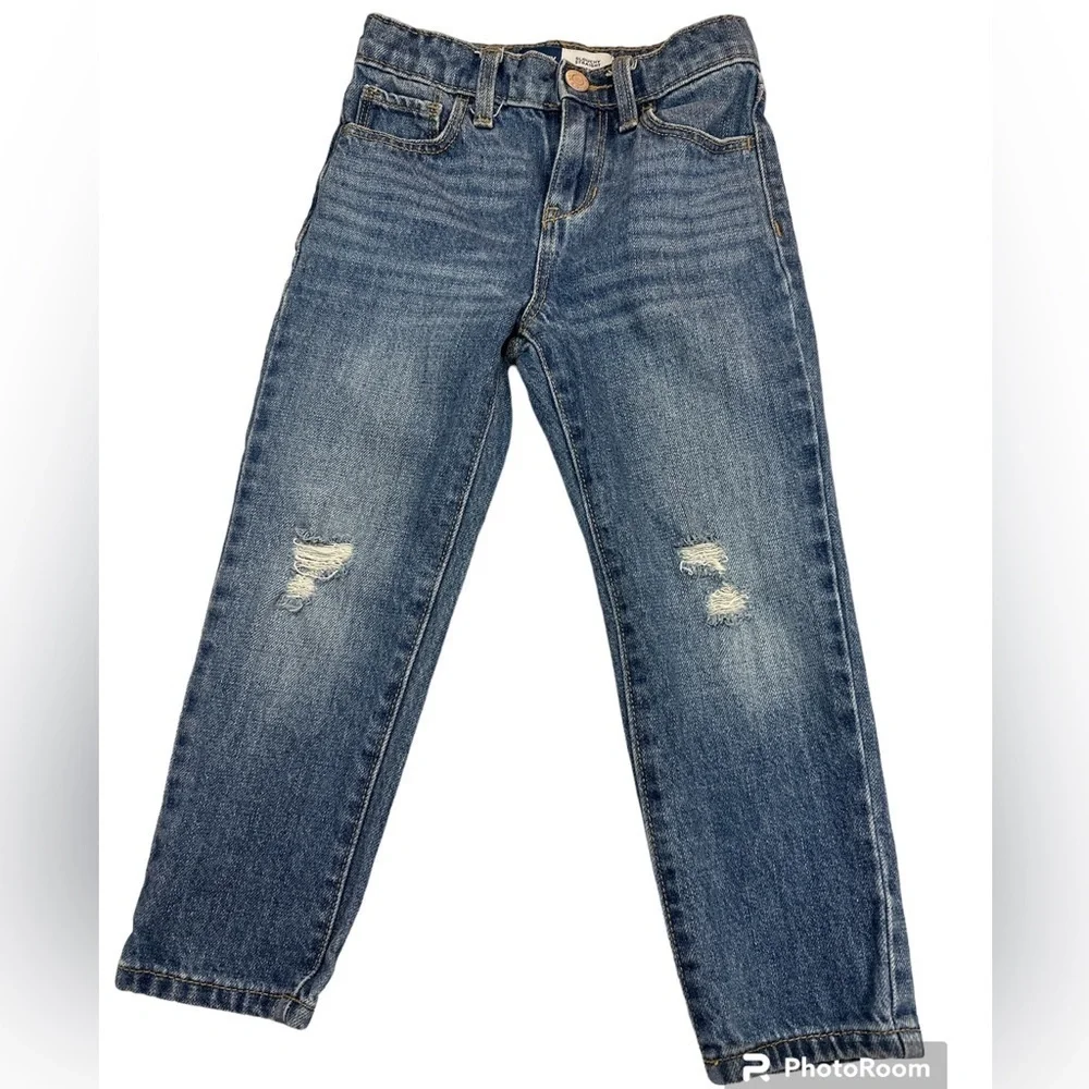 Old Navy Slouchy Straight Distressed Knees Cotton Denim Jeans 4T